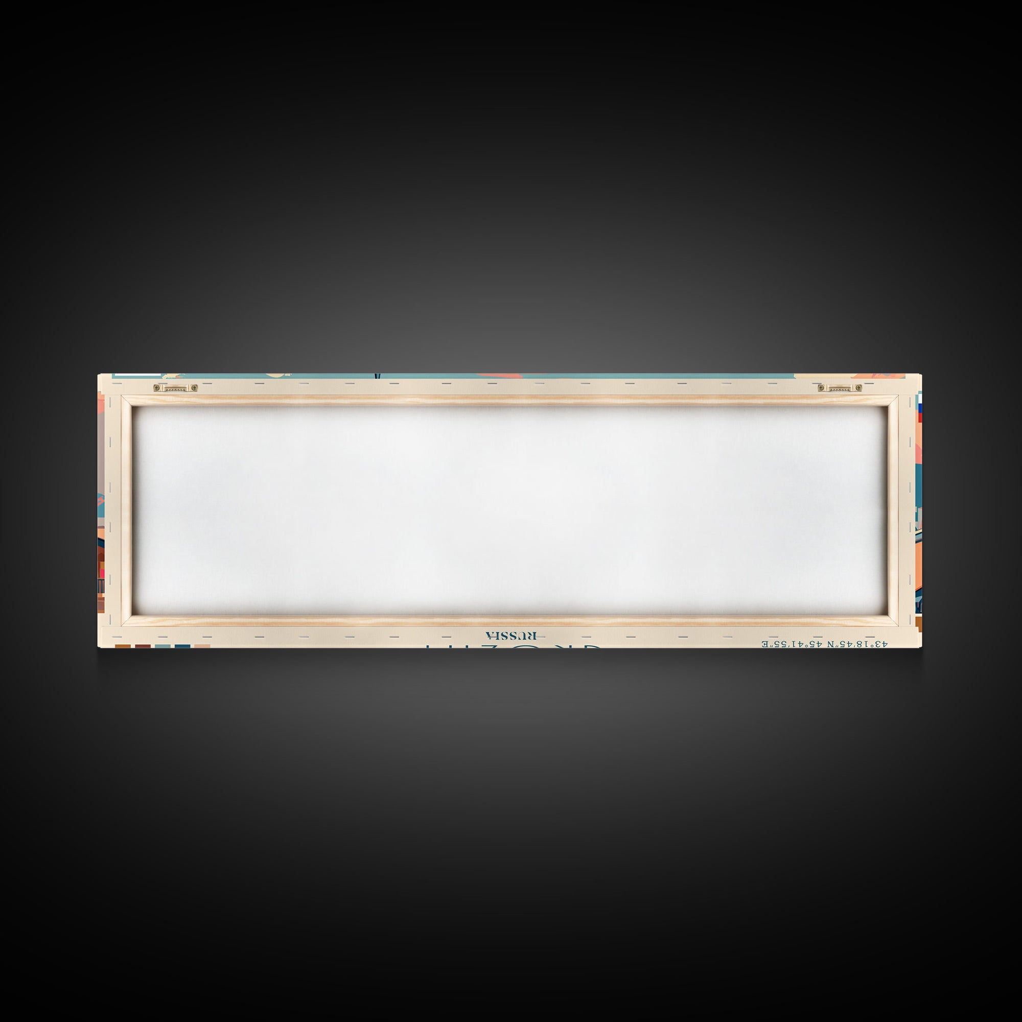 Grozny Russia Panoramic Travel Poster, Framed Canvas Print or Metal Wall Art, Travel Art, Home Decor, Panoramic Painting, Midcentury Art