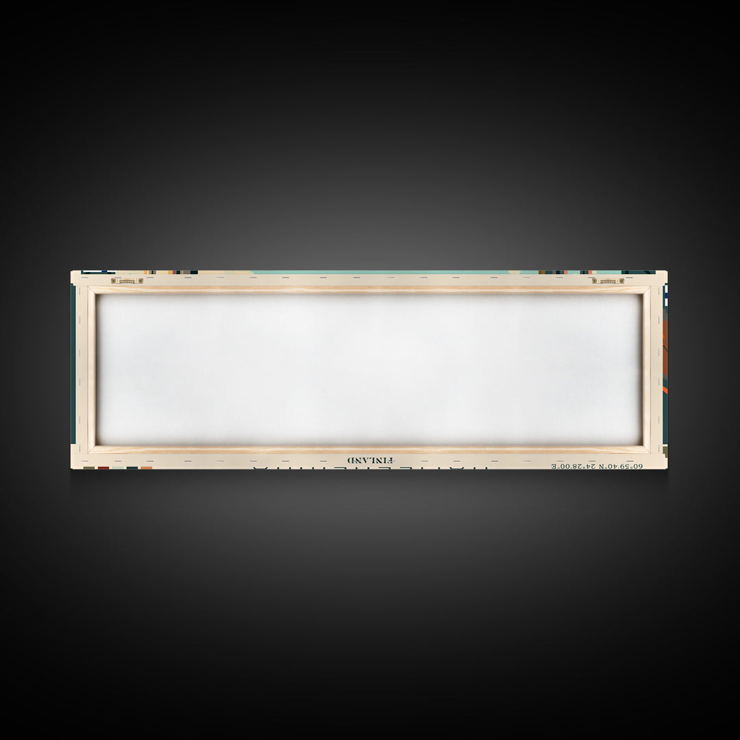 Hameenlinna Finland Travel Art, City Art, Framed Canvas Print or Metal Wall Art, Europe Travel Poster, Panoramic Wall Art, Extra Wide Wall Art