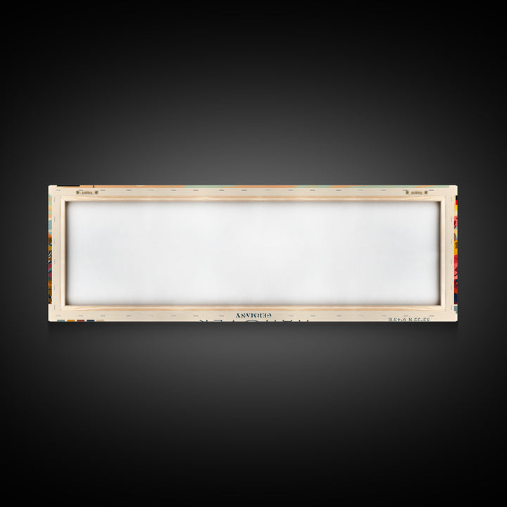 Hanover Germany Panoramic Travel Poster, Framed Canvas Print or Metal Wall Art, Travel Art, Home Decor, Panoramic Painting, Midcentury Art