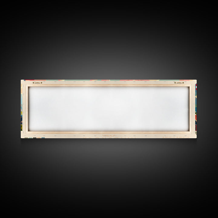 Innsbruck Austria Panoramic Travel Poster, Framed Canvas Print or Metal Wall Art, Travel Art, Home Decor, Panoramic Painting, Midcentury Art