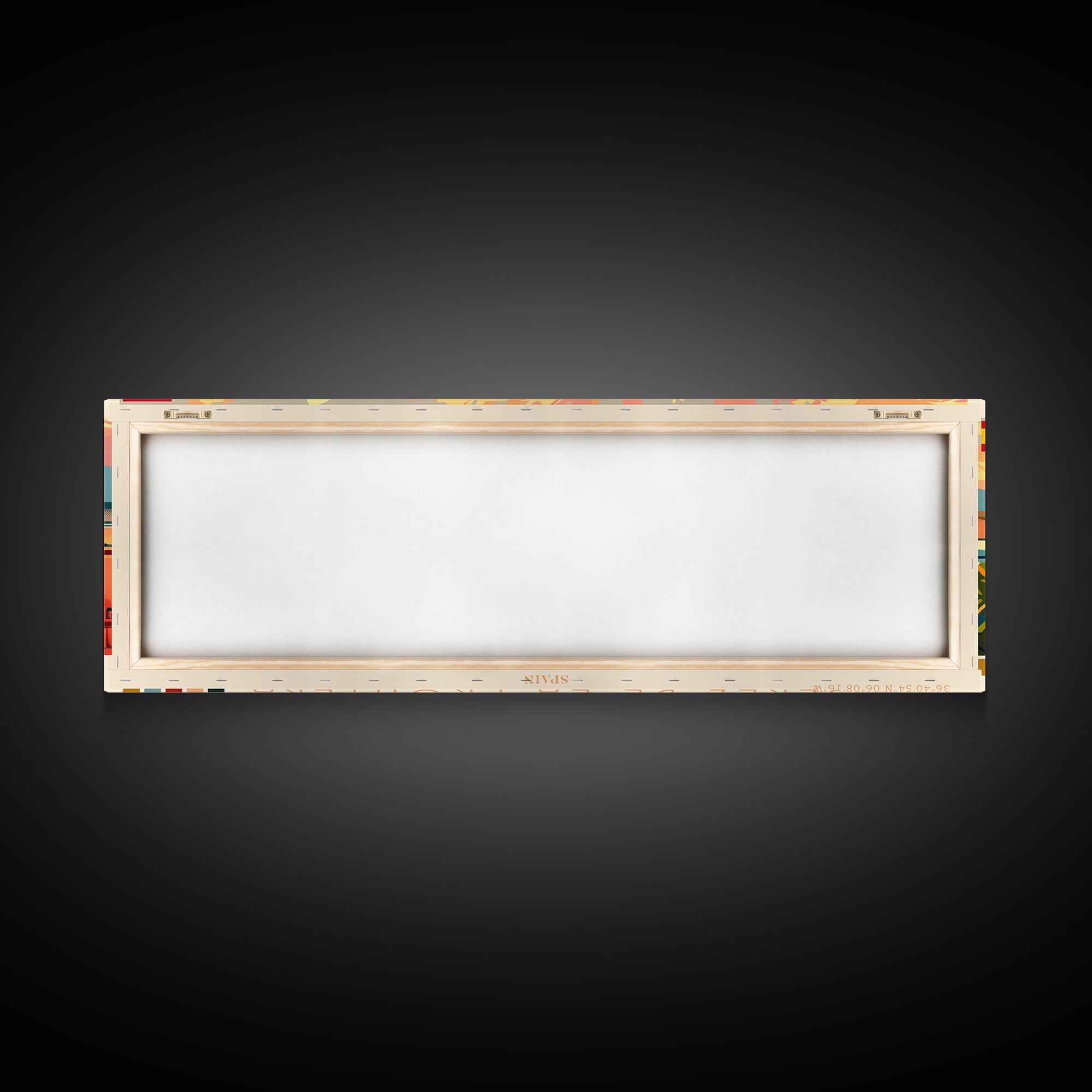 Jerez D eLa Frontera Spain Panoramic Travel Poster, Framed Canvas Print or Metal Wall Art, Travel Art, Home Decor, Panoramic Painting, Midcentury Art