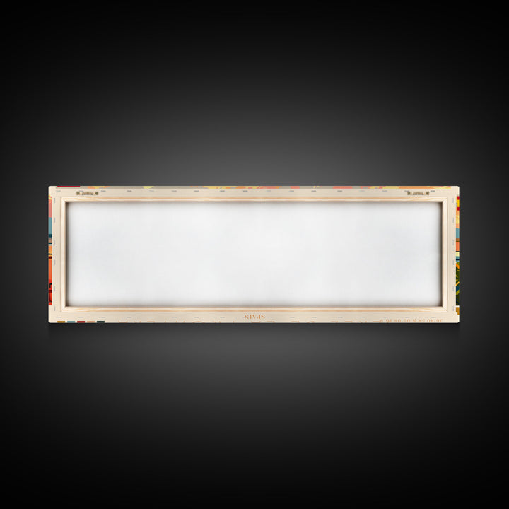Jerez D eLa Frontera Spain Panoramic Travel Poster, Framed Canvas Print or Metal Wall Art, Travel Art, Home Decor, Panoramic Painting, Midcentury Art