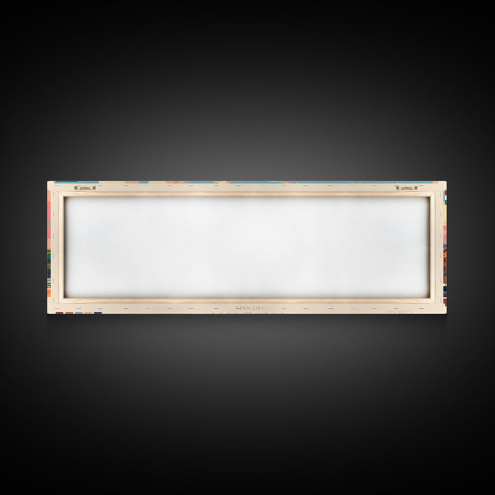 Kazan Russia Panoramic Travel Poster, Framed Canvas Print or Metal Wall Art, Travel Art, Home Decor, Panoramic Painting, Midcentury Art