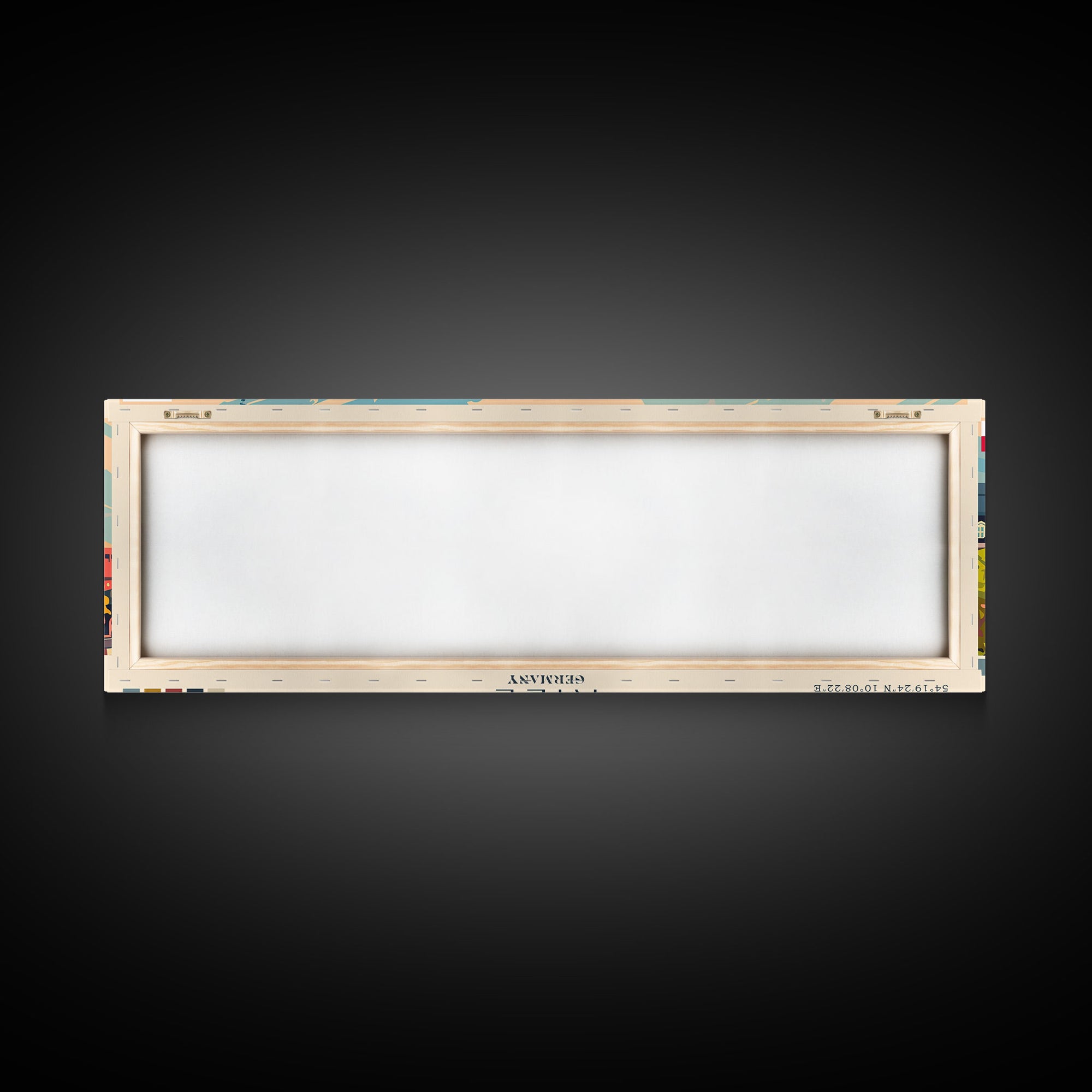 Kiel Germany Panoramic Travel Poster, Framed Canvas Print or Metal Wall Art, Travel Art, Home Decor, Panoramic Painting, Midcentury Art