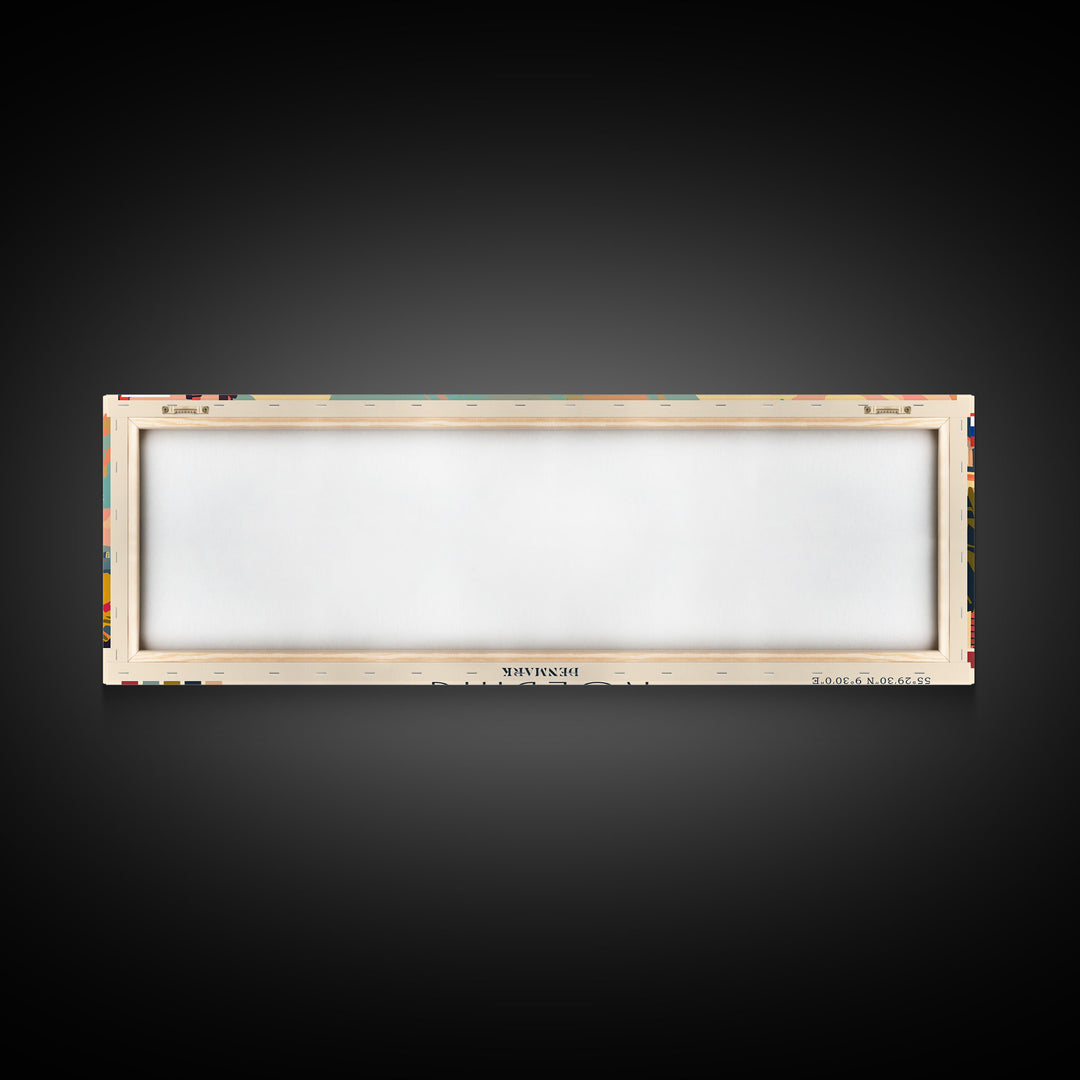 Kolding Denmark Travel Print Wall Art, Panoramic City Art, Travel Art, Wall Decor, Vacation Gift, Framed Canvas Print Or Metal Art