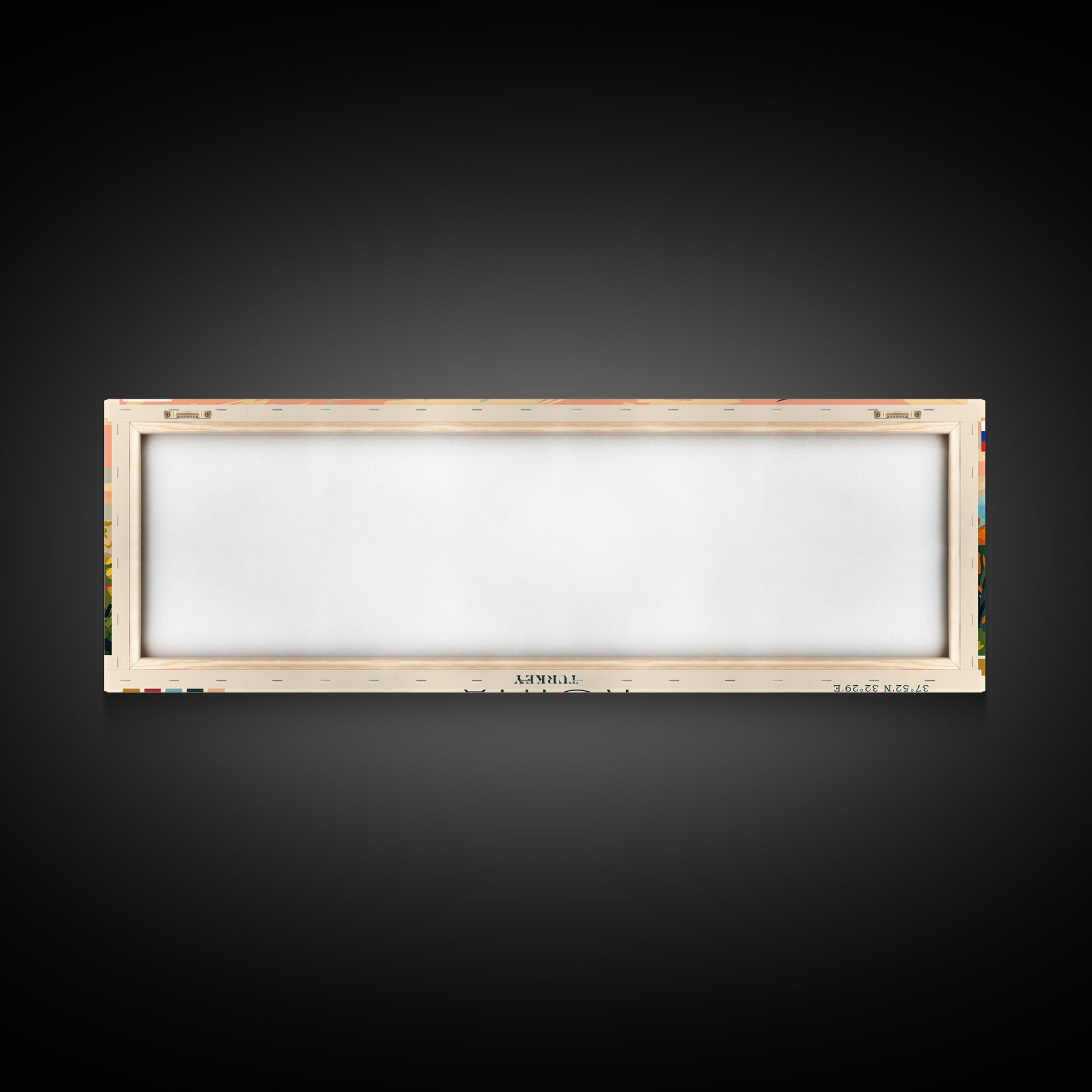 Konya Turkey Panoramic Travel Poster, Framed Canvas Print or Metal Wall Art, Travel Art, Home Decor, Panoramic Painting, Midcentury Art