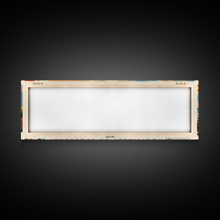 L'Hospitalet-de-Llobregat Spain Travel Print Wall Art, Panoramic City Art, Travel Art, Wall Decor, Vacation Gift, Framed Canvas Print Or Metal Art