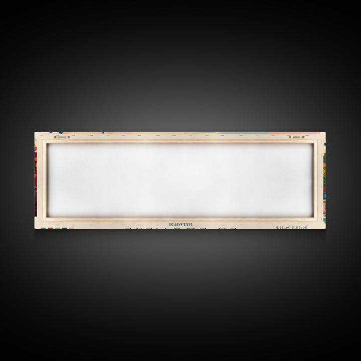 La Louvire Belgium Travel Art, City Art, Framed Canvas Print or Metal Wall Art, Europe Travel Poster, Panoramic Wall Art, Extra Wide Wall Art