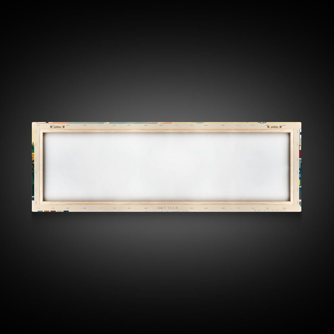 Lahti Finland Panoramic Travel Poster, Framed Canvas Print or Metal Wall Art, Travel Art, Home Decor, Panoramic Painting, Midcentury Art