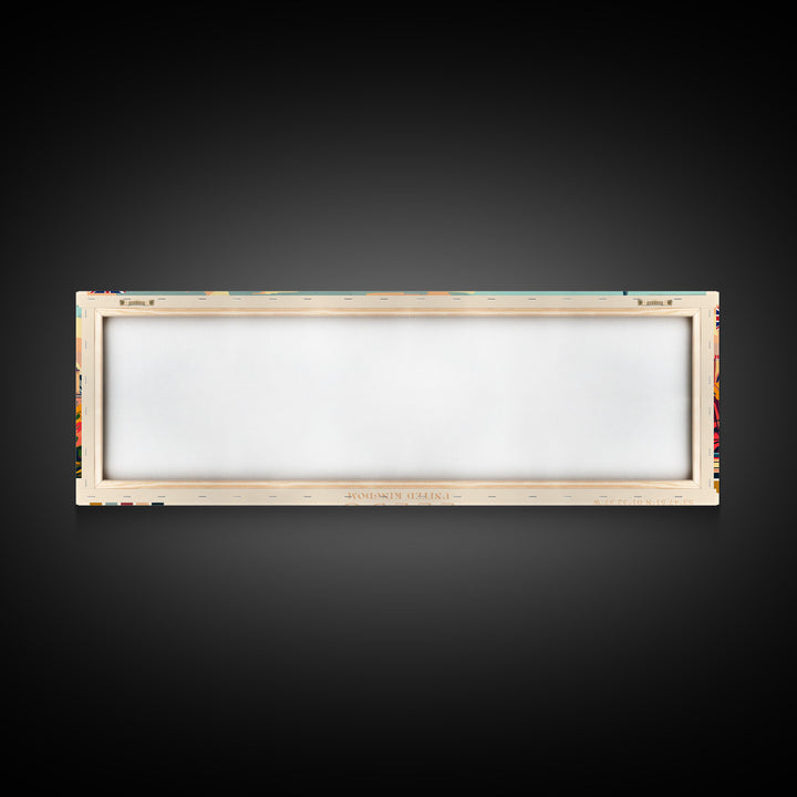 Leeds United Kingdom Wall Art, Panoramic Travel Poster, Panoramic Framed Canvas Print, City Wall Art, Wall Hanging Home Decor, Travel Art