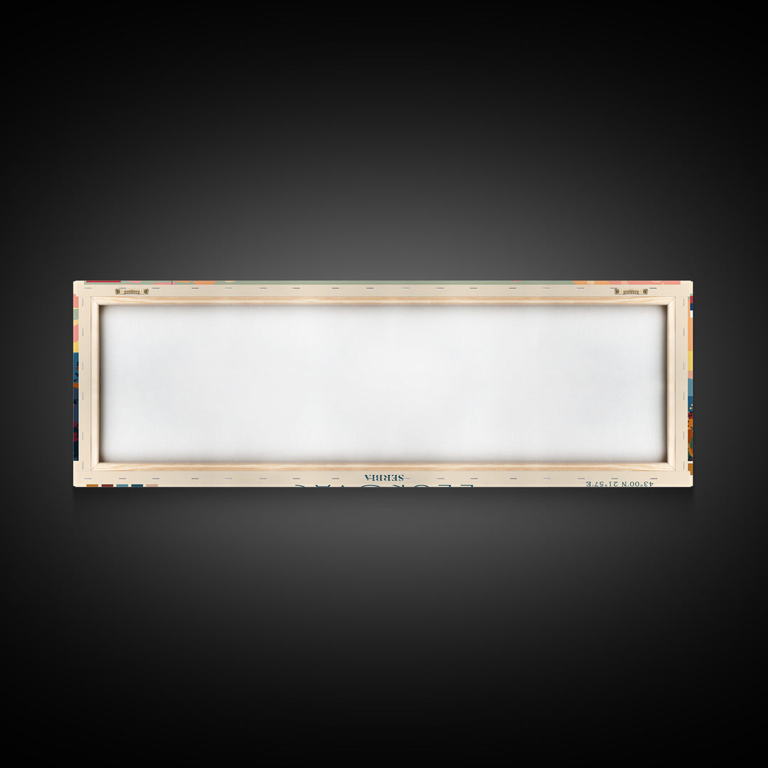 Leskovac Serbia Wall Art, Panoramic Travel Poster, Panoramic Framed Canvas Print, City Wall Art, Wall Hanging Home Decor, Travel Art