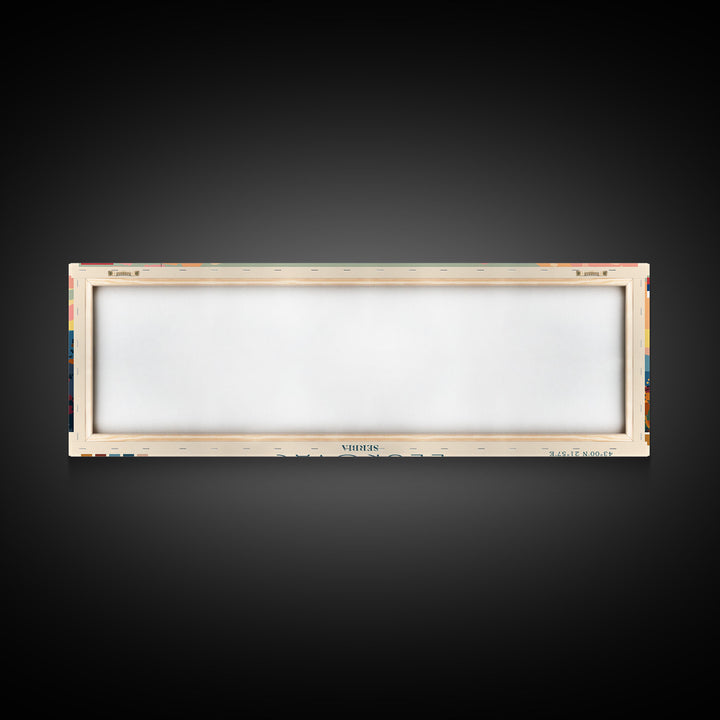 Leskovac Serbia Wall Art, Panoramic Travel Poster, Panoramic Framed Canvas Print, City Wall Art, Wall Hanging Home Decor, Travel Art