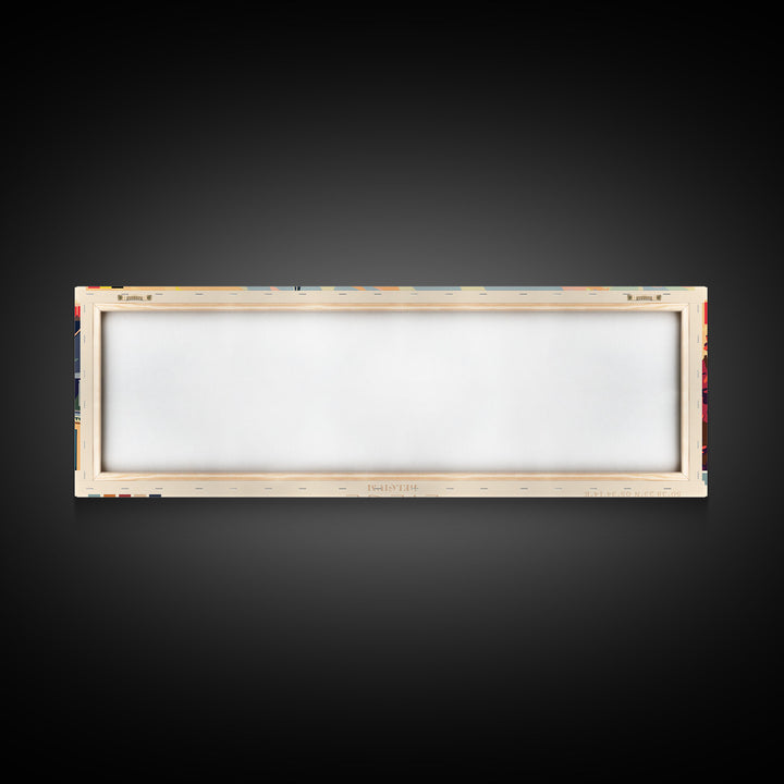 Liege Belgium Panoramic Travel Poster, Framed Canvas Print or Metal Wall Art, Travel Art, Home Decor, Panoramic Painting, Midcentury Art