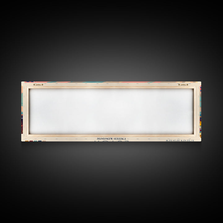 Luton United Kingdom Travel Art, City Art, Framed Canvas Print or Metal Wall Art, Europe Travel Poster, Panoramic Wall Art, Extra Wide Wall Art