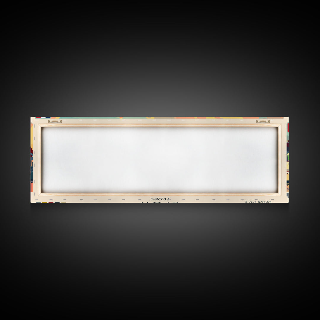 Lyon France Travel Print Wall Art, Panoramic City Art, Travel Art, Wall Decor, Vacation Gift, Framed Canvas Print Or Metal Art