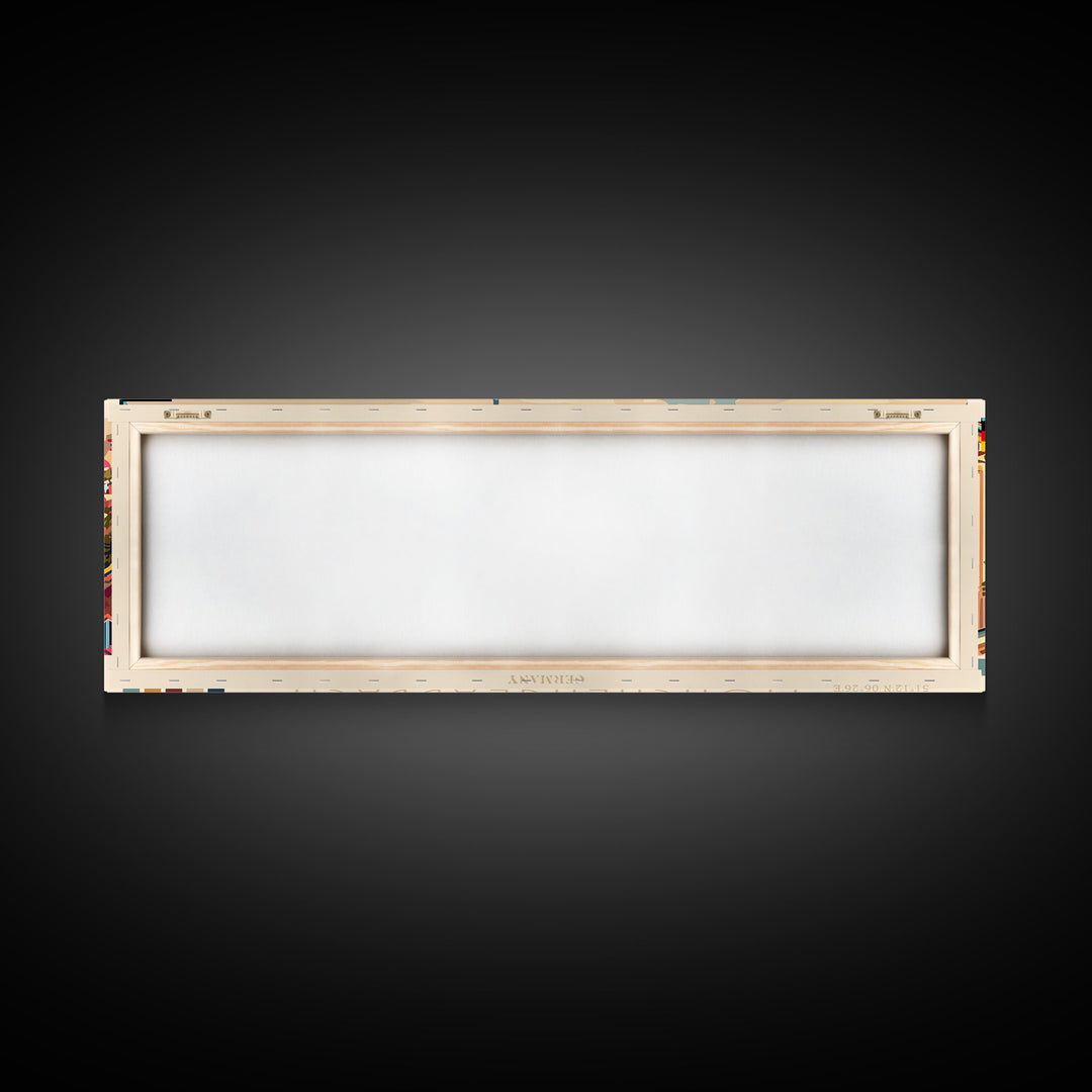 Monchengladbach Germany Travel Art, City Art, Framed Canvas Print or Metal Wall Art, Europe Travel Poster, Panoramic Wall Art, Extra Wide Wall Art