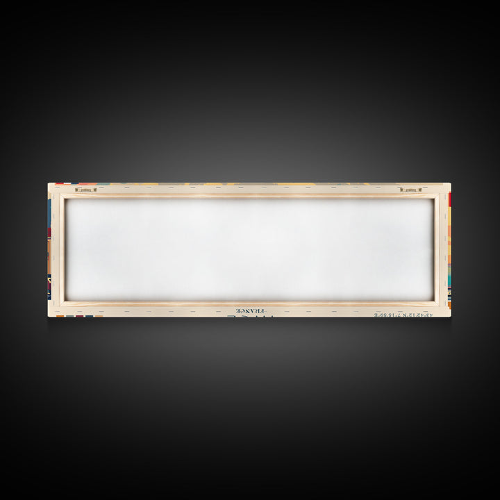 Nice France Travel Art, City Art, Framed Canvas Print or Metal Wall Art, Europe Travel Poster, Panoramic Wall Art, Extra Wide Wall Art