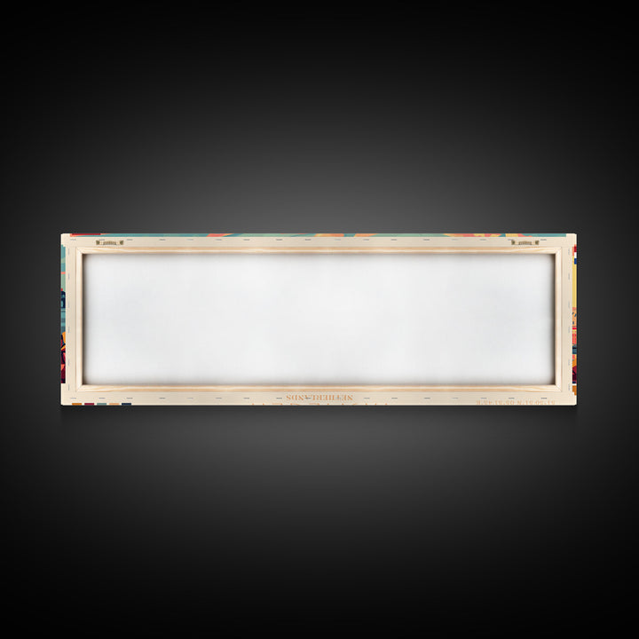 Nijmegen Netherlands Panoramic Travel Poster, Framed Canvas Print or Metal Wall Art, Travel Art, Home Decor, Panoramic Painting, Midcentury Art