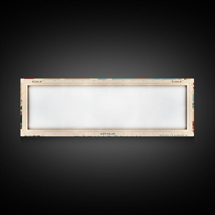 Nyiregyhaza Hungary Panoramic Travel Poster, Framed Canvas Print or Metal Wall Art, Travel Art, Home Decor, Panoramic Painting, Midcentury Art