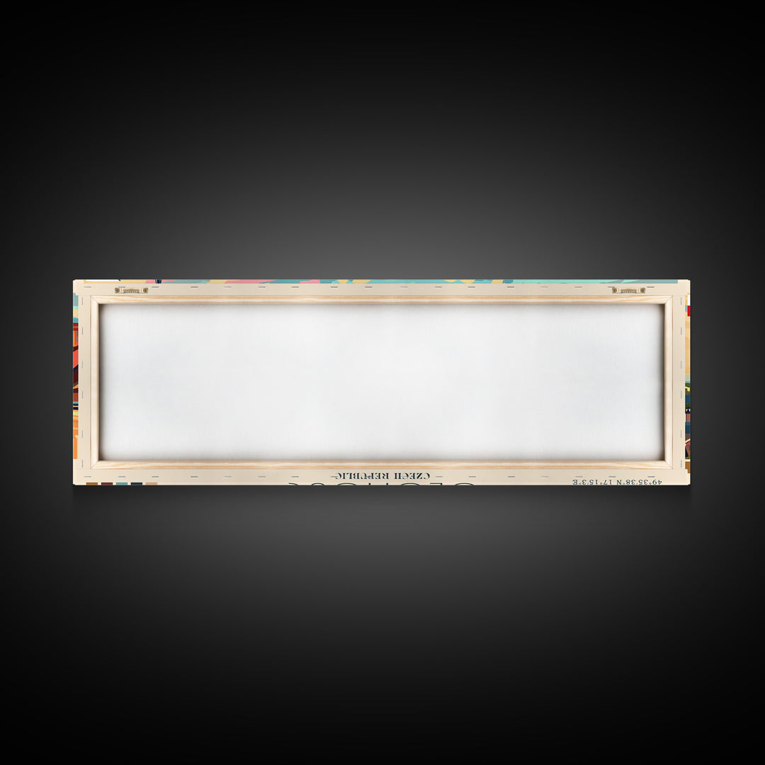 Olomouc Czech Republic Travel Art, City Art, Framed Canvas Print or Metal Wall Art, Europe Travel Poster, Panoramic Wall Art, Extra Wide Wall Art