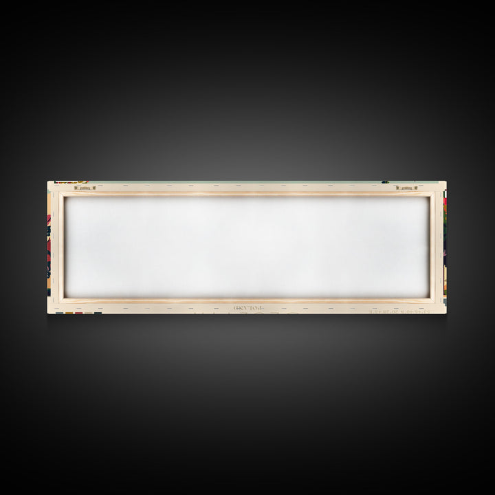 Olsztyn Poland Panoramic Travel Poster, Framed Canvas Print or Metal Wall Art, Travel Art, Home Decor, Panoramic Painting, Midcentury Art