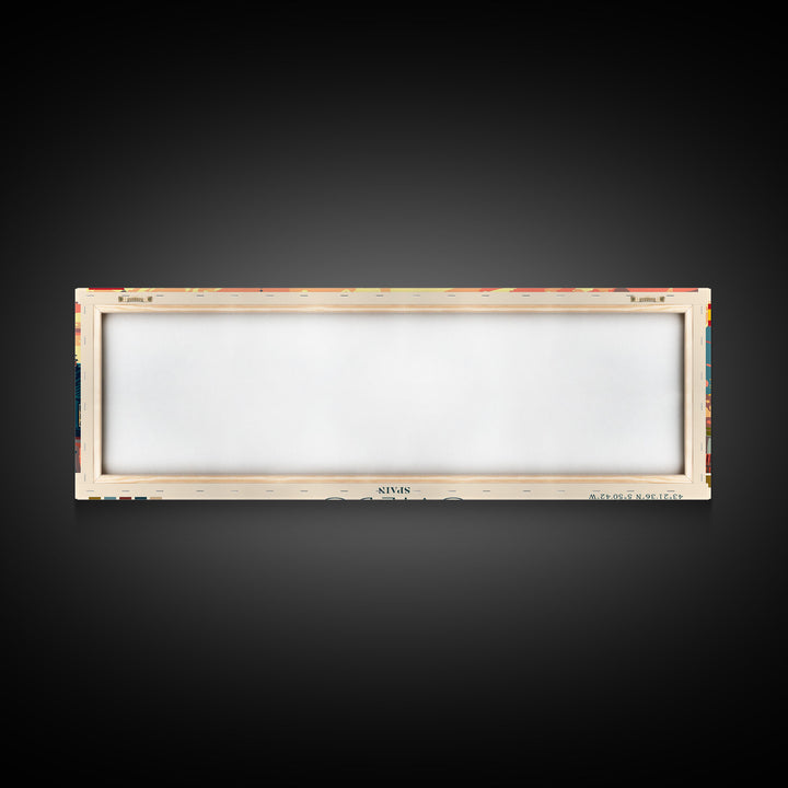 Oviedo Spain Travel Art, City Art, Framed Canvas Print or Metal Wall Art, Europe Travel Poster, Panoramic Wall Art, Extra Wide Wall Art