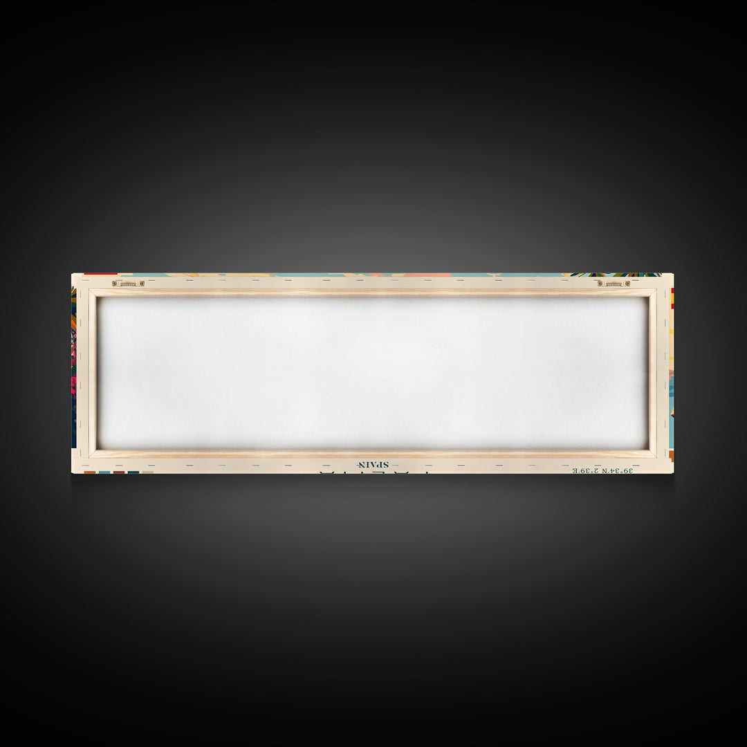 Palma Spain Travel Art, City Art, Framed Canvas Print or Metal Wall Art, Europe Travel Poster, Panoramic Wall Art, Extra Wide Wall Art