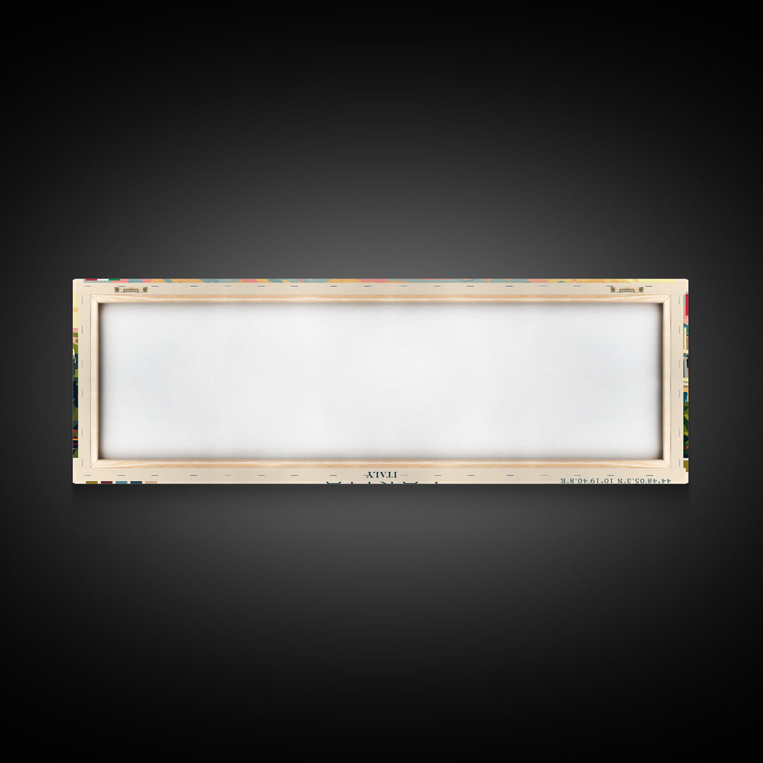 Parma Italy Wall Art, Panoramic Travel Poster, Panoramic Framed Canvas Print, City Wall Art, Wall Hanging Home Decor, Travel Art