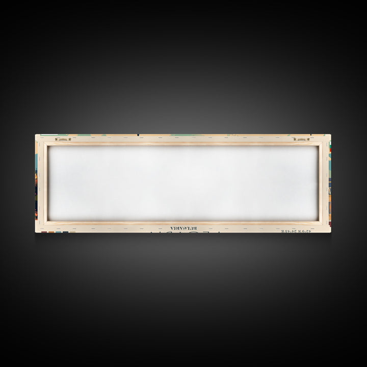 Plovdiv Bulgaria Travel Art, City Art, Framed Canvas Print or Metal Wall Art, Europe Travel Poster, Panoramic Wall Art, Extra Wide Wall Art