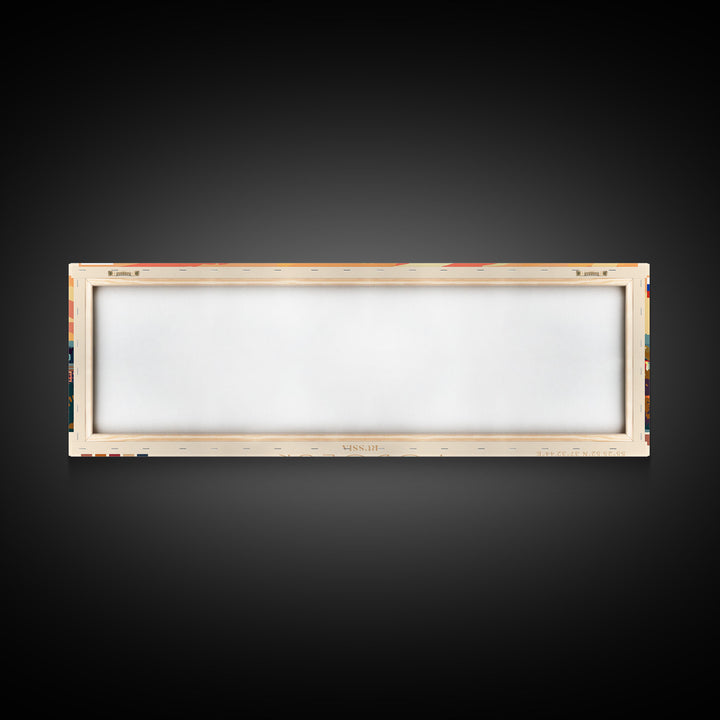 Podolsk Russia Panoramic Travel Poster, Framed Canvas Print or Metal Wall Art, Travel Art, Home Decor, Panoramic Painting, Midcentury Art