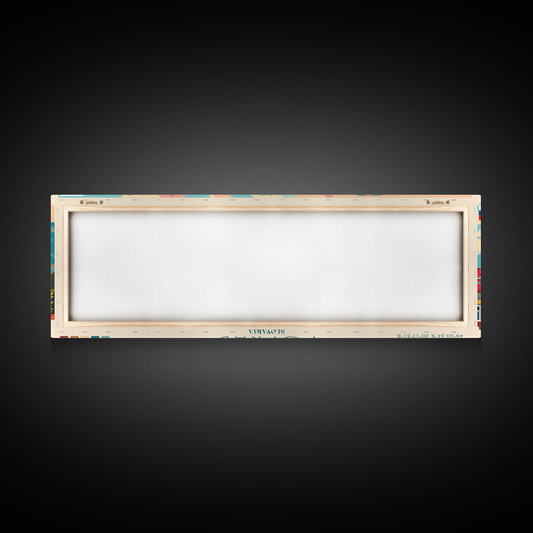 Poprad Slovakia Travel Print Wall Art, Panoramic City Art, Travel Art, Wall Decor, Vacation Gift, Framed Canvas Print Or Metal Art