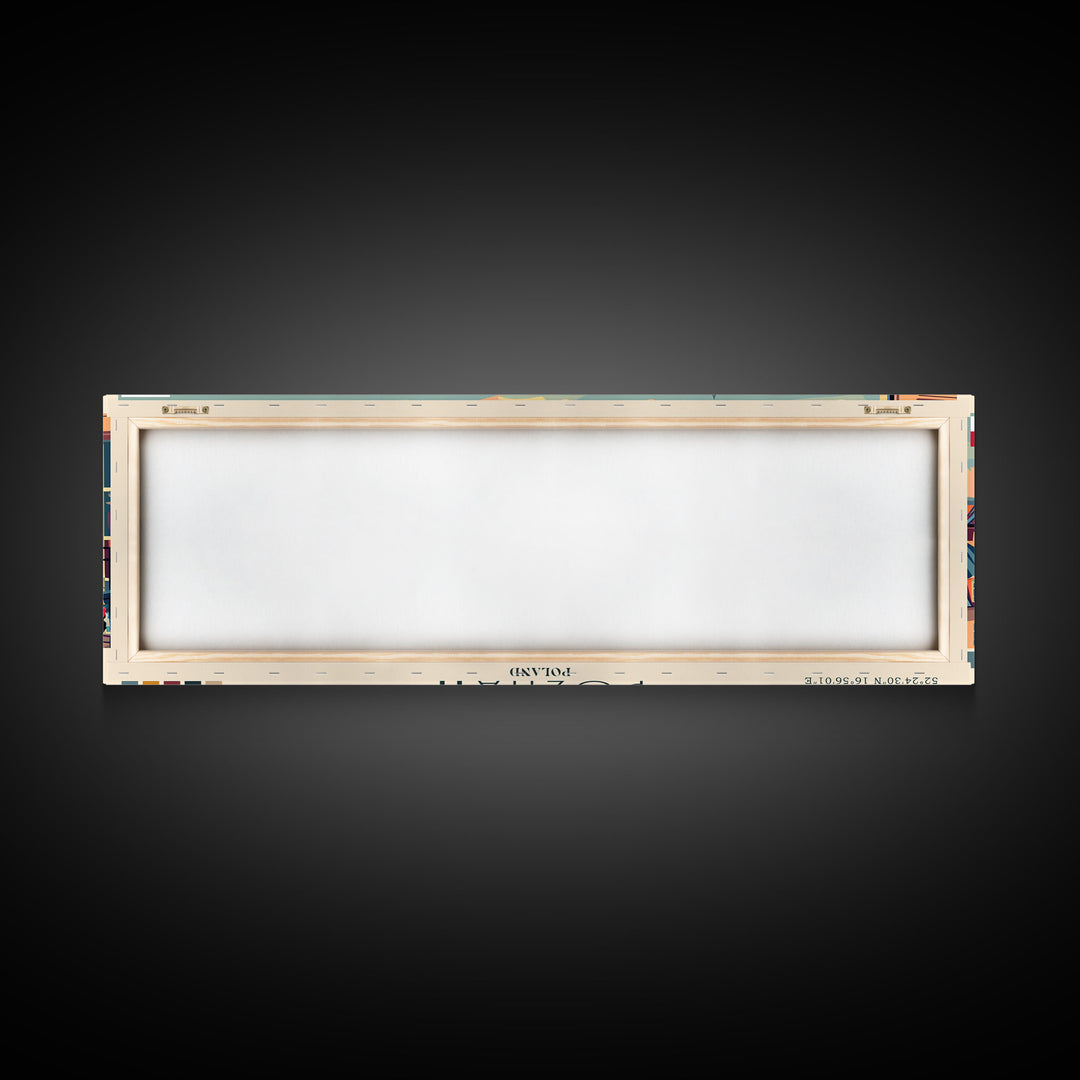 Pozna Poland Travel Art, City Art, Framed Canvas Print or Metal Wall Art, Europe Travel Poster, Panoramic Wall Art, Extra Wide Wall Art