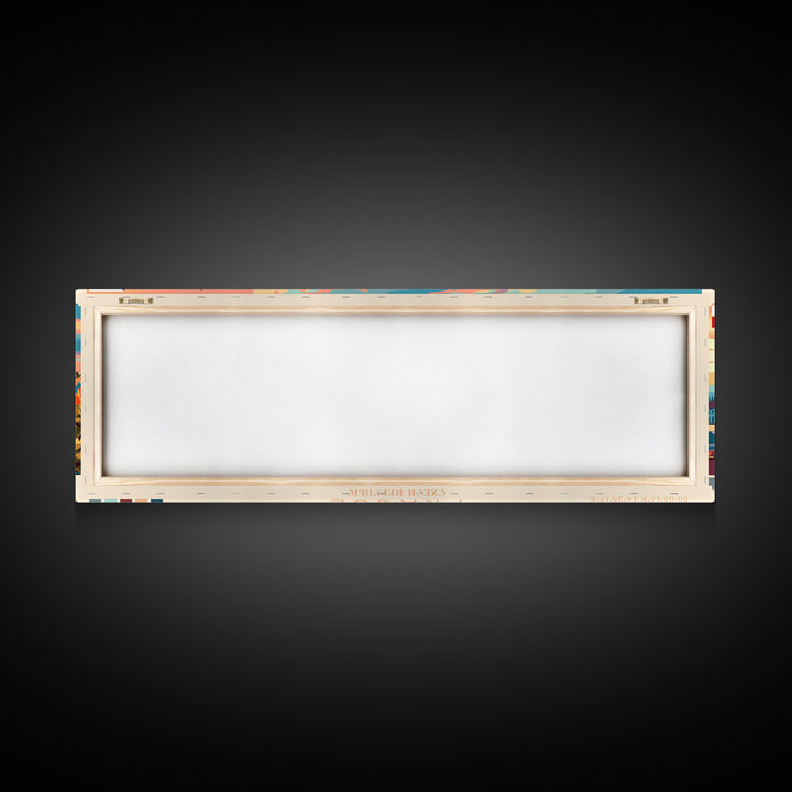 Prague Czech Republic Travel Art, City Art, Framed Canvas Print or Metal Wall Art, Europe Travel Poster, Panoramic Wall Art, Extra Wide Wall Art