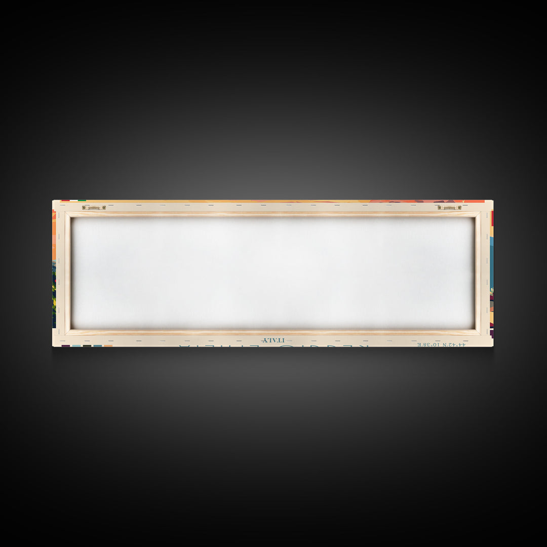 Reggio Emilia Travel Print Wall Art, Panoramic City Art, Travel Art, Wall Decor, Vacation Gift, Framed Canvas Print Or Metal Art