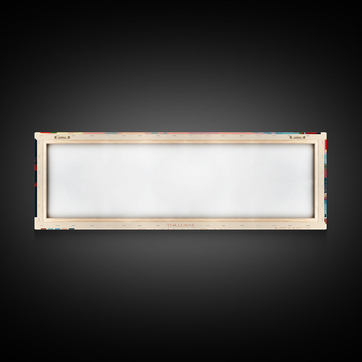 Rio Tinto Panoramic Travel Poster, Framed Canvas Print or Metal Wall Art, Travel Art, Home Decor, Panoramic Painting, Midcentury Art