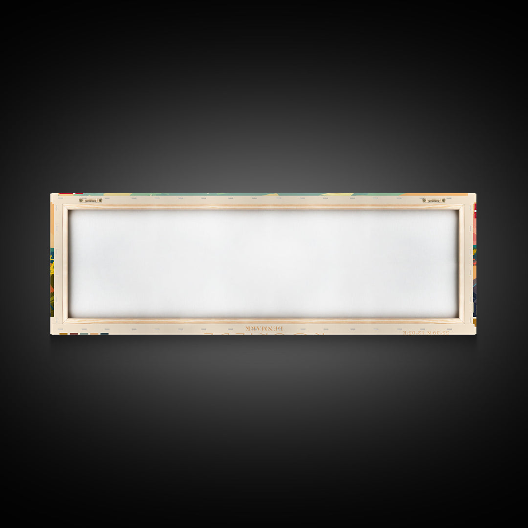 Roskilde Denmark Travel Art, City Art, Framed Canvas Print or Metal Wall Art, Europe Travel Poster, Panoramic Wall Art, Extra Wide Wall Art