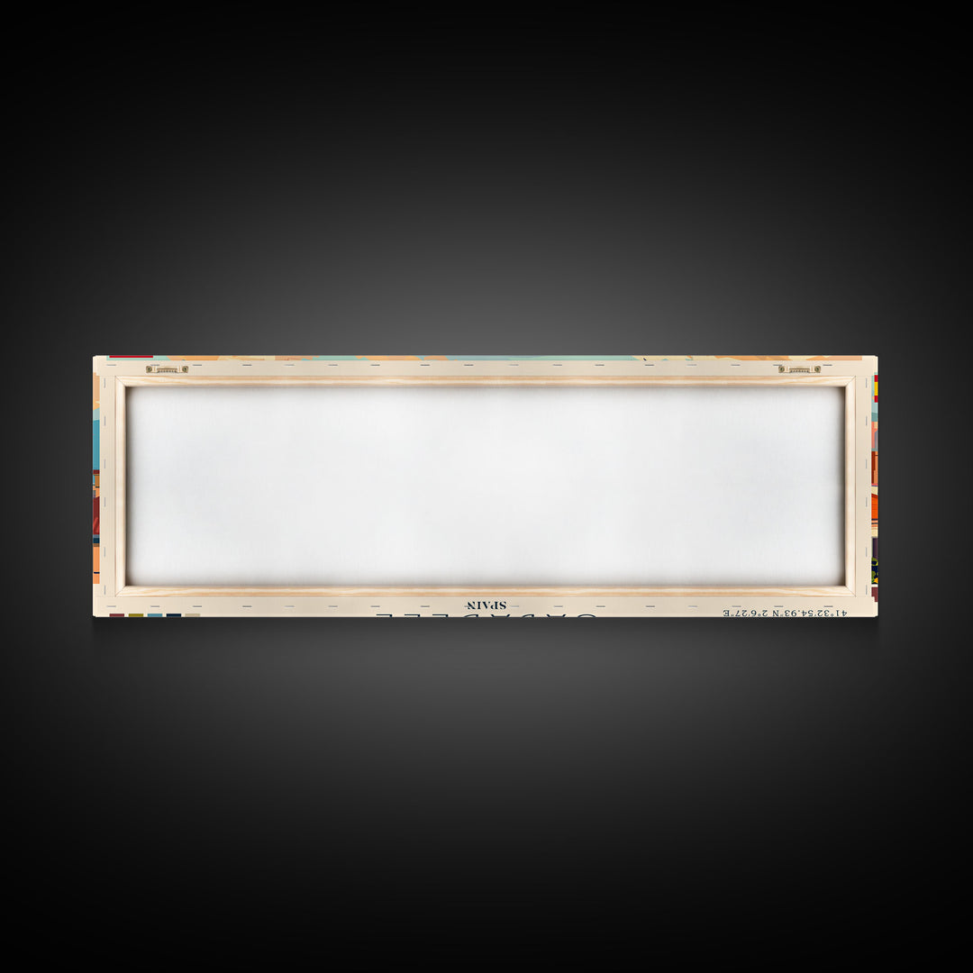 Sabadell Spain Travel Print Wall Art, Panoramic City Art, Travel Art, Wall Decor, Vacation Gift, Framed Canvas Print Or Metal Art