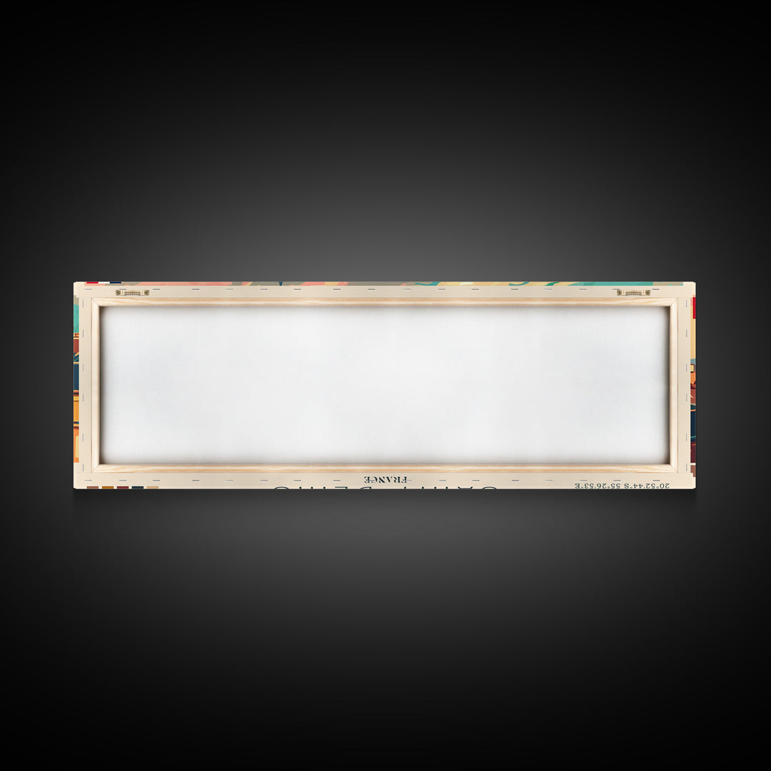 Saint Denis France Travel Art, City Art, Framed Canvas Print or Metal Wall Art, Europe Travel Poster, Panoramic Wall Art, Extra Wide Wall Art