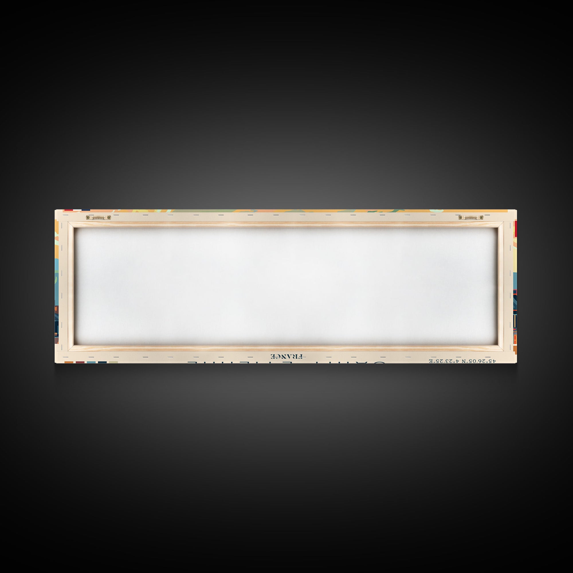 Saint Etienne France Panoramic Travel Poster, Framed Canvas Print or Metal Wall Art, Travel Art, Home Decor, Panoramic Painting, Midcentury Art