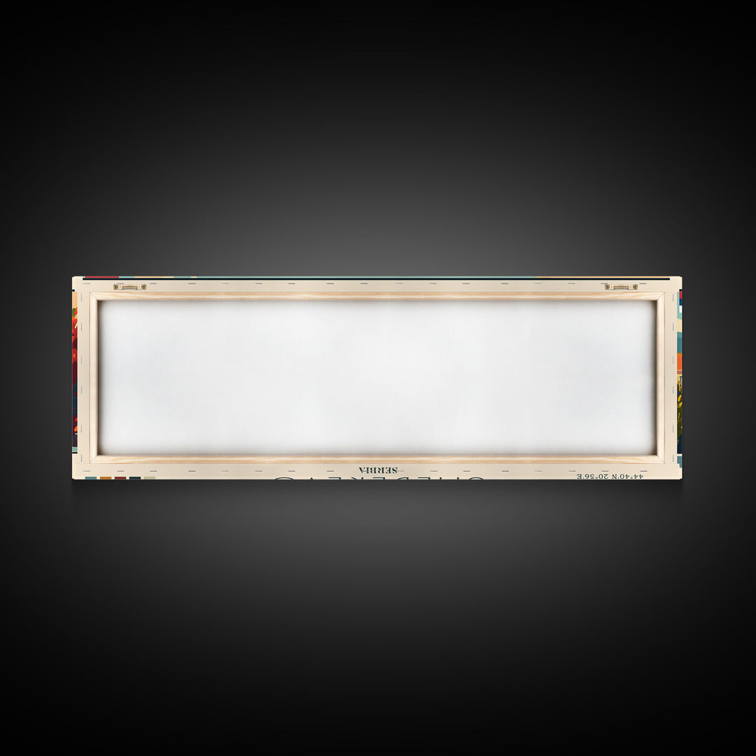 Smederevo Serbia Travel Print Wall Art, Panoramic City Art, Travel Art, Wall Decor, Vacation Gift, Framed Canvas Print Or Metal Art