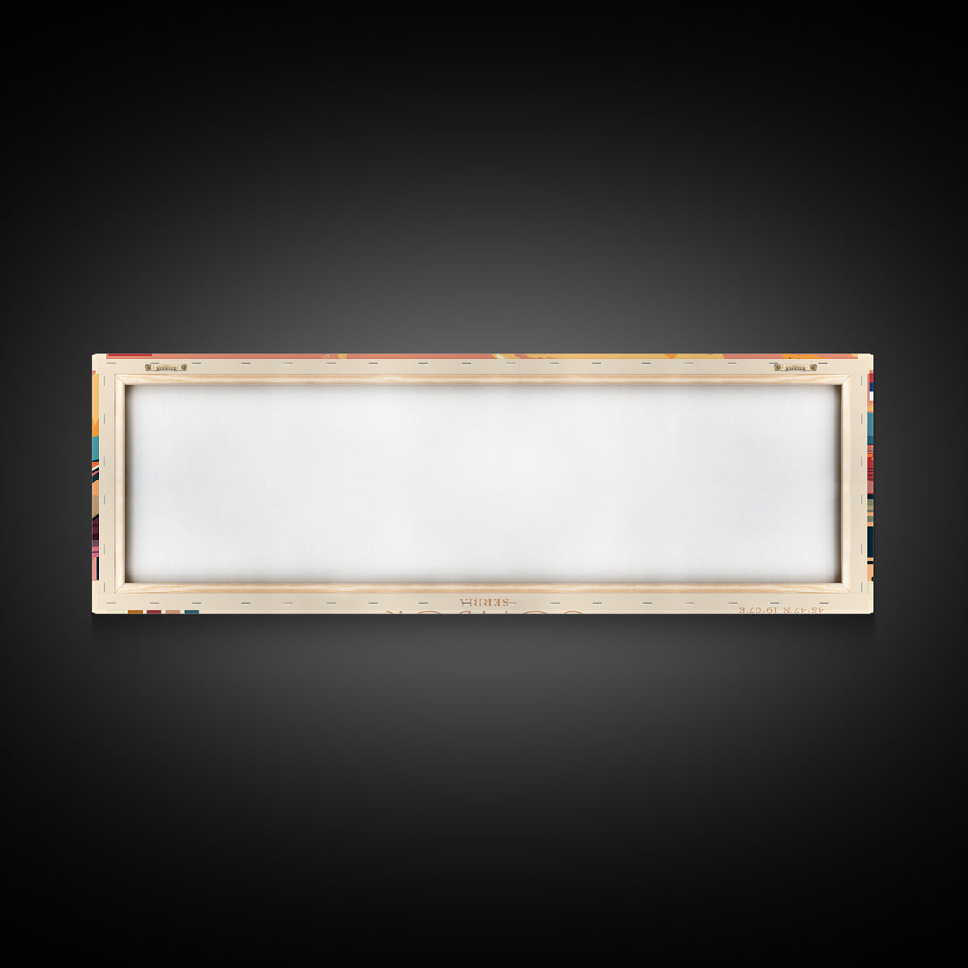 Sombor Serbia Travel Print Wall Art, Panoramic City Art, Travel Art, Wall Decor, Vacation Gift, Framed Canvas Print Or Metal Art