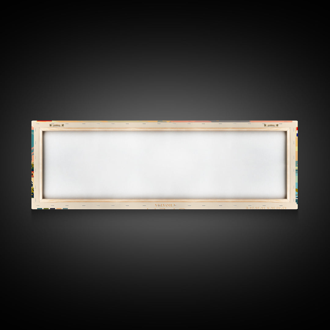 Split Croatia Travel Print Wall Art, Panoramic City Art, Travel Art, Wall Decor, Vacation Gift, Framed Canvas Print Or Metal Art