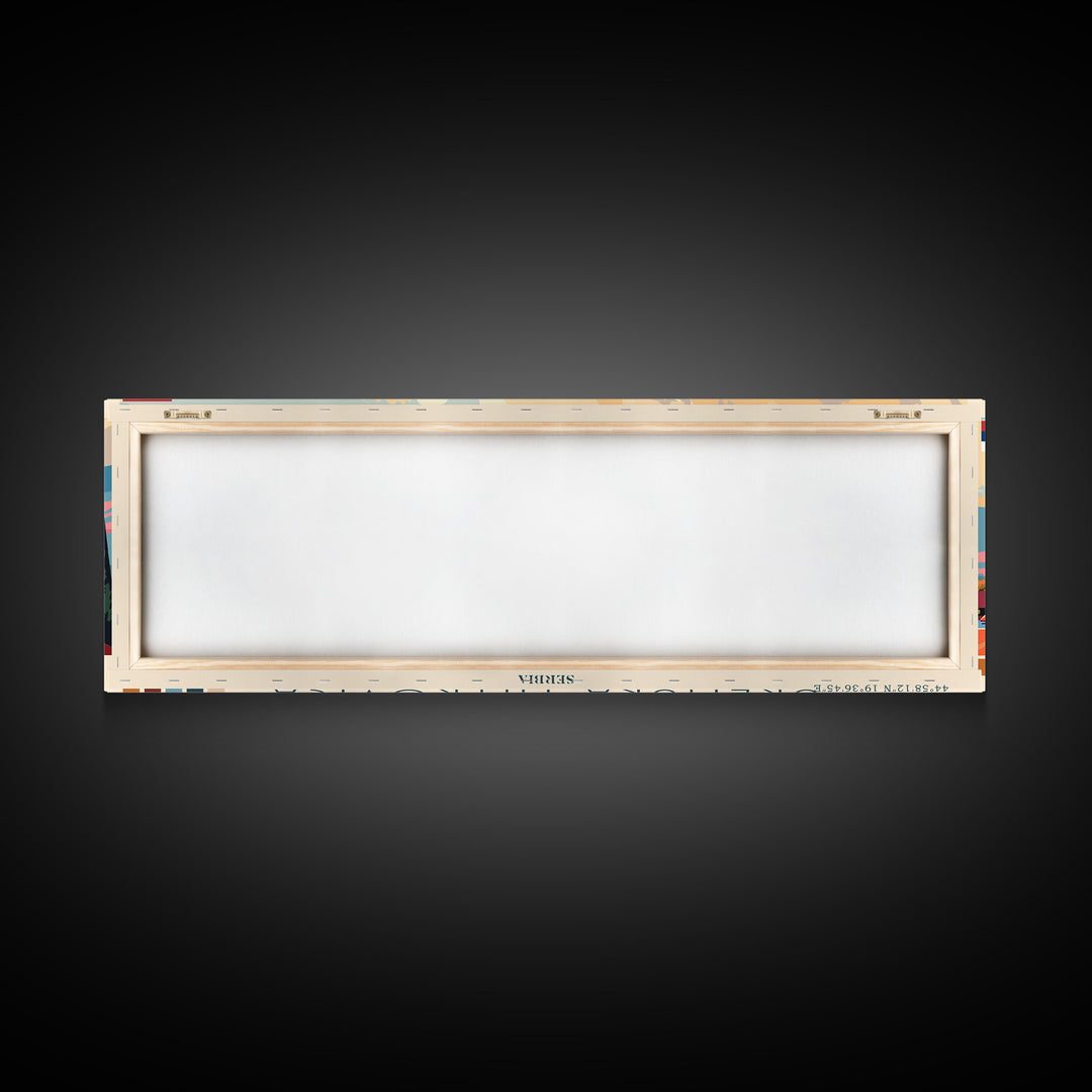 Sremska Mitrovica Serbia Travel Art, City Art, Framed Canvas Print or Metal Wall Art, Europe Travel Poster, Panoramic Wall Art, Extra Wide Wall Art