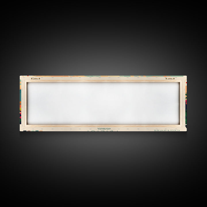 Tbilisi Georgia Travel Art, City Art, Framed Canvas Print or Metal Wall Art, Europe Travel Poster, Panoramic Wall Art, Extra Wide Wall Art