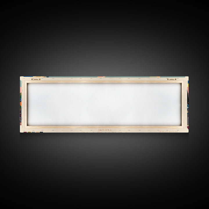 Ternopil Ukraine Panoramic Travel Poster, Framed Canvas Print or Metal Wall Art, Travel Art, Home Decor, Panoramic Painting, Midcentury Art