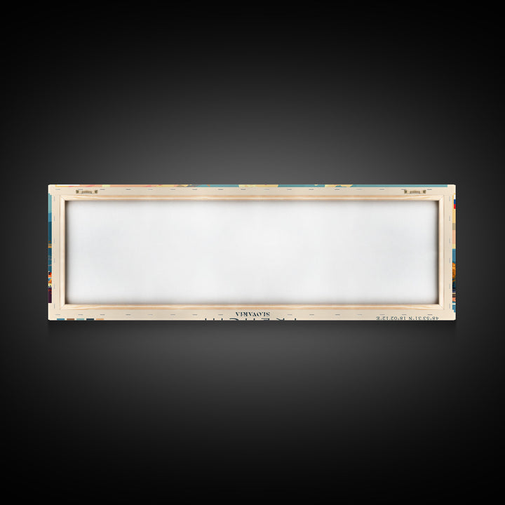 Trencin Slovakia Travel Art, City Art, Framed Canvas Print or Metal Wall Art, Europe Travel Poster, Panoramic Wall Art, Extra Wide Wall Art