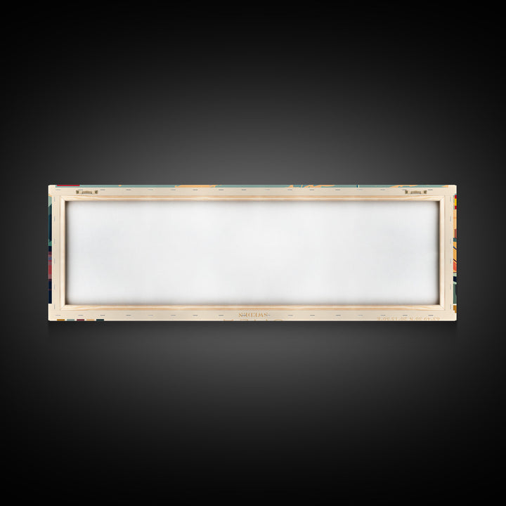 Ume Sweden Panoramic Travel Poster, Framed Canvas Print or Metal Wall Art, Travel Art, Home Decor, Panoramic Painting, Midcentury Art