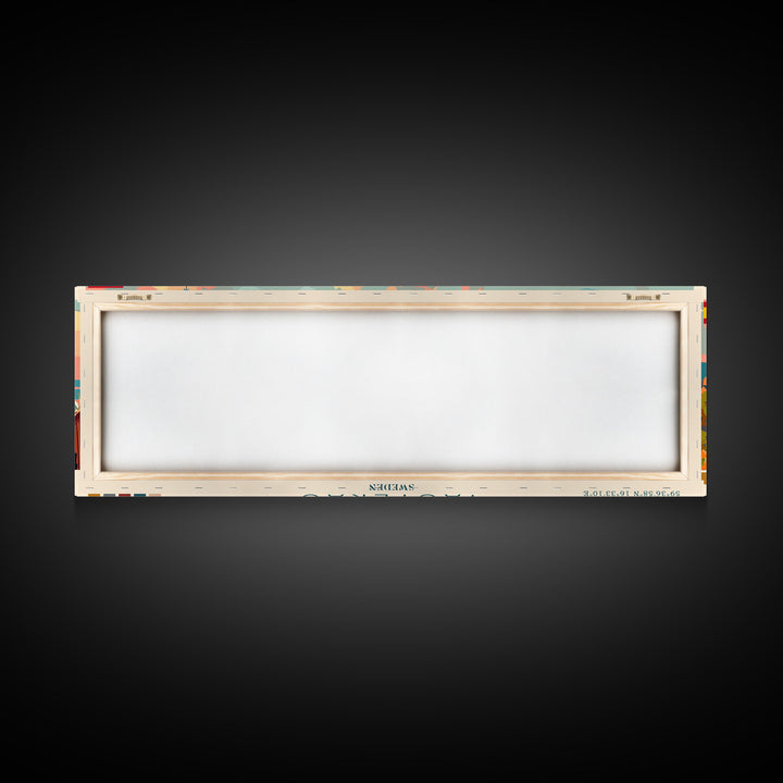 Vastras Sweden Travel Print Wall Art, Panoramic City Art, Travel Art, Wall Decor, Vacation Gift, Framed Canvas Print Or Metal Art