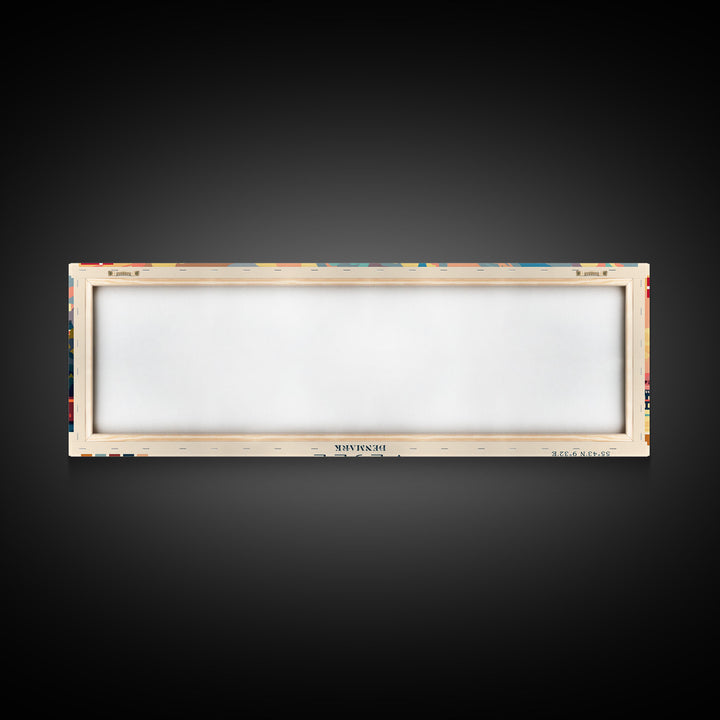 Vejle Denmark Travel Art, City Art, Framed Canvas Print or Metal Wall Art, Europe Travel Poster, Panoramic Wall Art, Extra Wide Wall Art