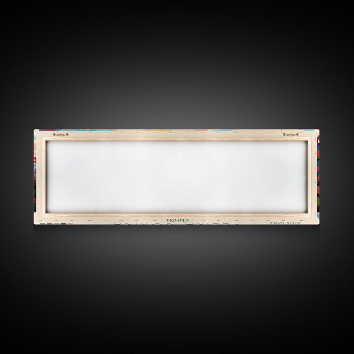 Velika Gorica Croatia Panoramic Travel Poster, Framed Canvas Print or Metal Wall Art, Travel Art, Home Decor, Panoramic Painting, Midcentury Art